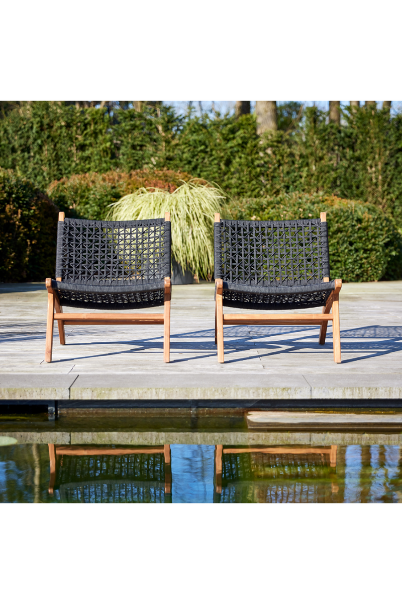 Black Rope Outdoor Lounge Chair | Rivièra Maison El Nido | Oroatrade.com