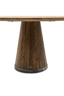 Round Oak Pedestal Dining Table | Rivièra Maison Siroko Beach | Oroatrade.com