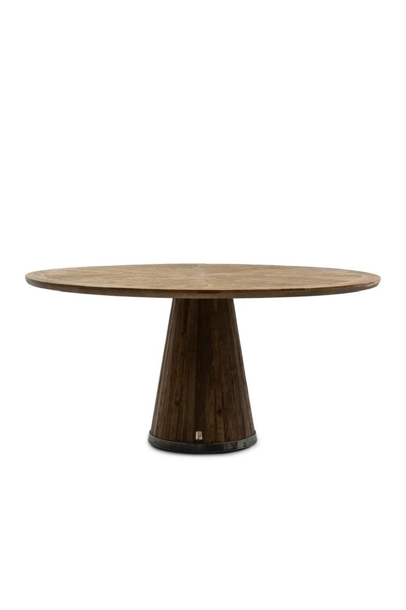 Round Oak Pedestal Dining Table | Rivièra Maison Siroko Beach | Oroatrade.com