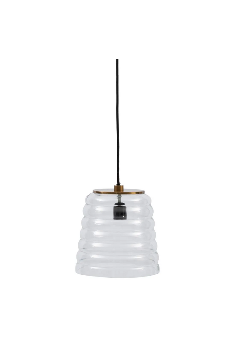 Clear Glass Wavy Hanging Lamp | Rivièra Maison Menaggio | Oroatrade.com