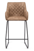Quilted Leather Counter Stool | Rivièra Maison Frisco Drive | Oroatrade.com