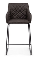 Quilted Leather Counter Stool | Rivièra Maison Frisco Drive | Oroatrade.com