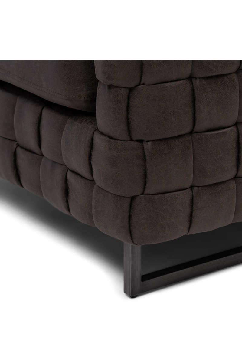 Black Braided Leather Armchair | Rivièra Maison Room 48 | Oroatrade.com