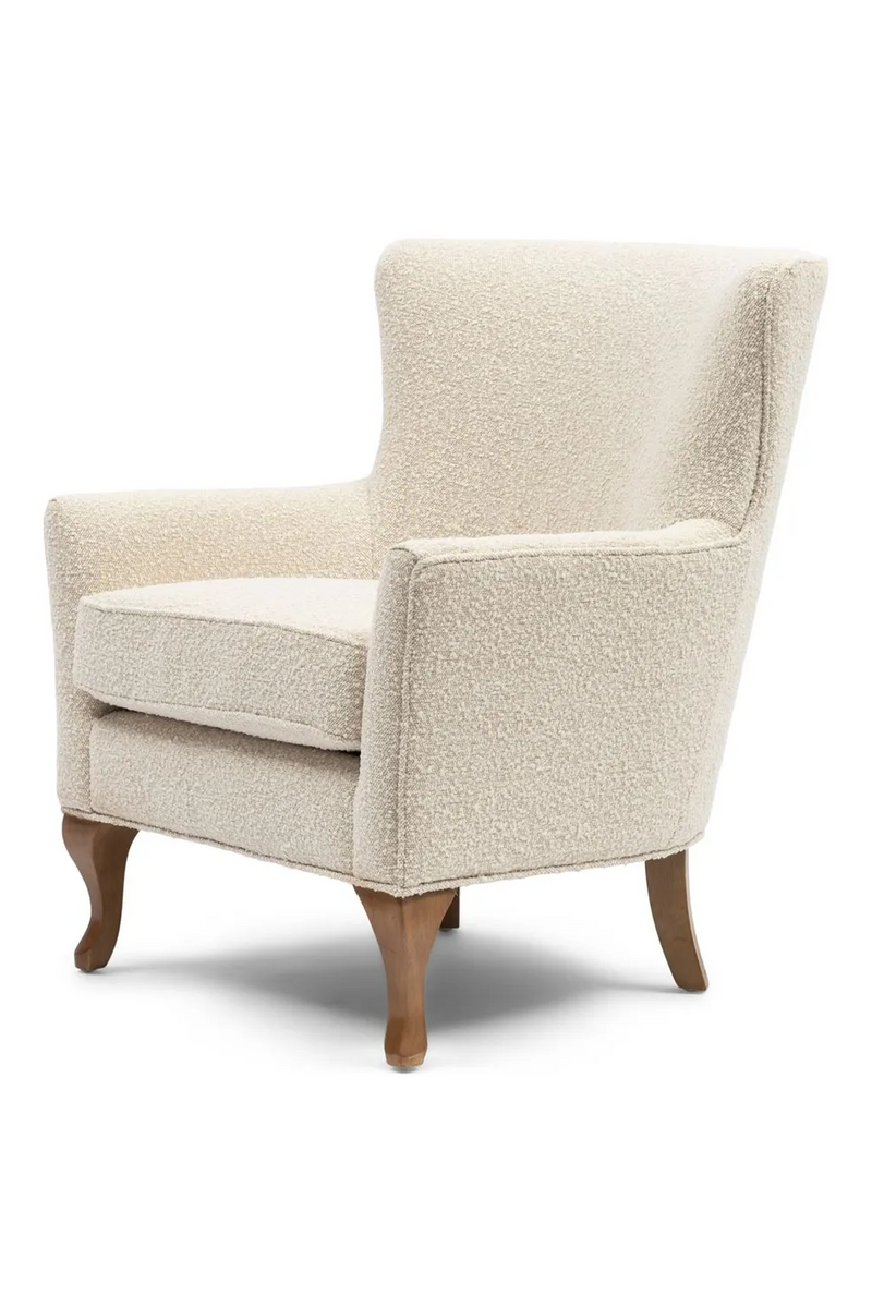 White Bouclè Wing Chair | Rivièra Maison Cavendish | Oroatrade.com