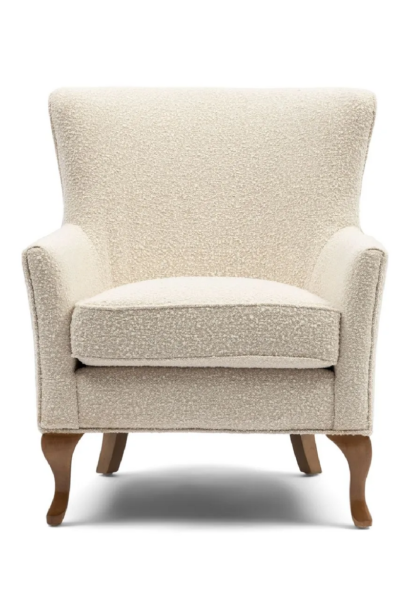 White Bouclè Wing Chair | Rivièra Maison Cavendish | Oroatrade.com