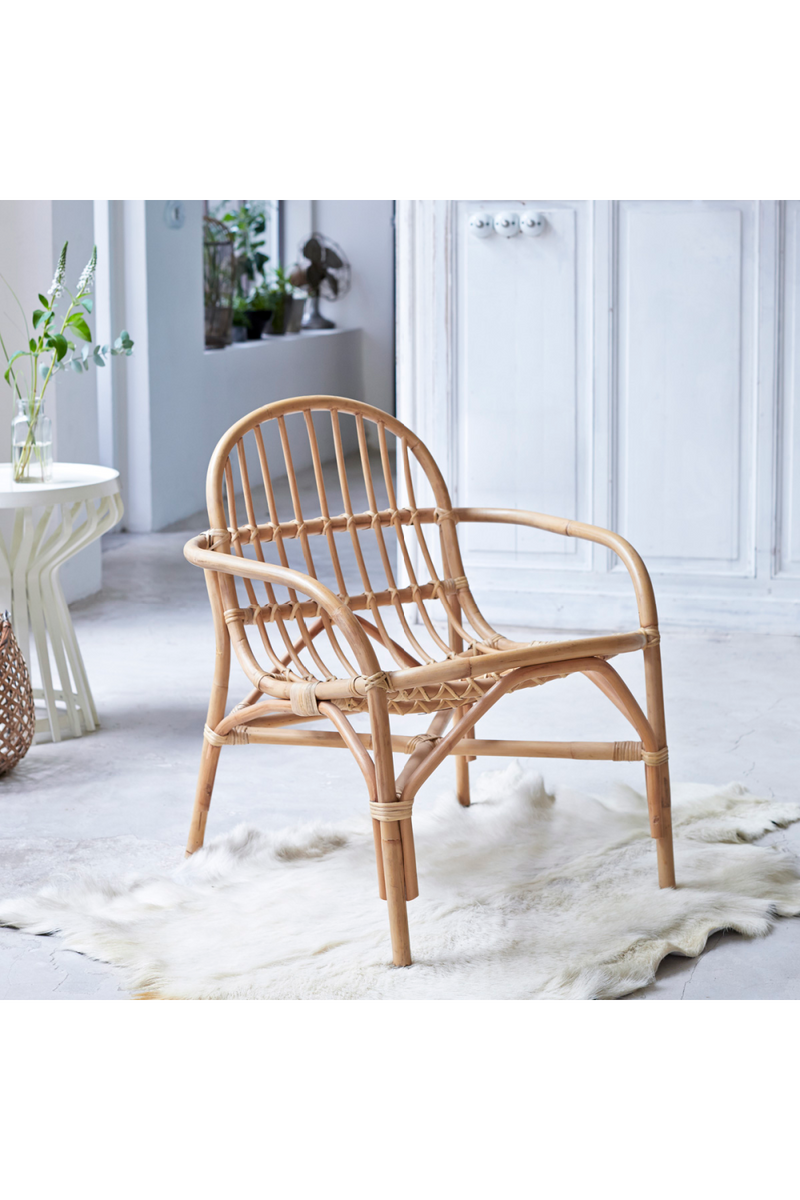 Natural Rattan Accent Chair | Tikamoon Mina | OROA TRADE