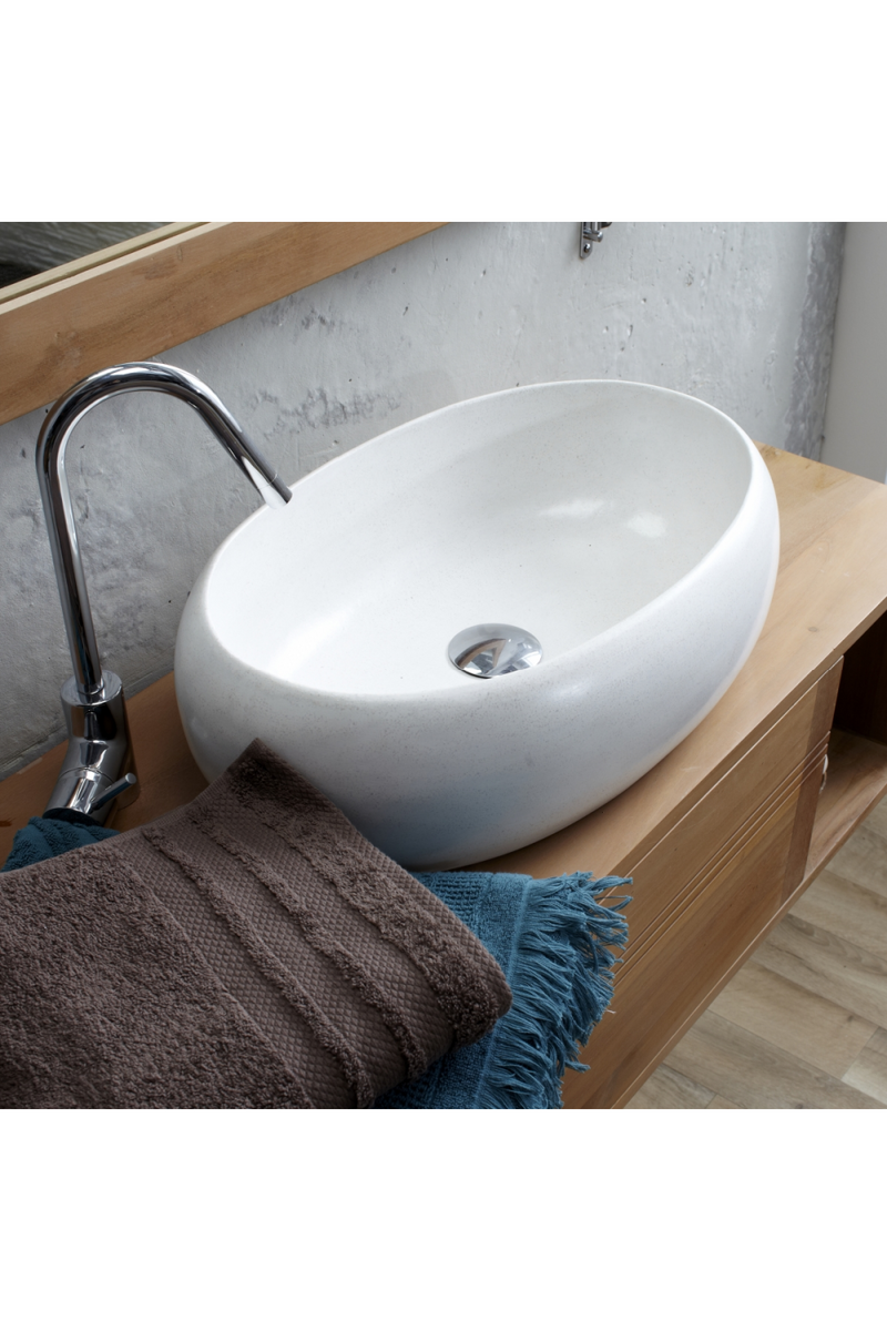 Oval Terrazzo Bathroom Sink | Tikamoon Orion | Oroatrade.com