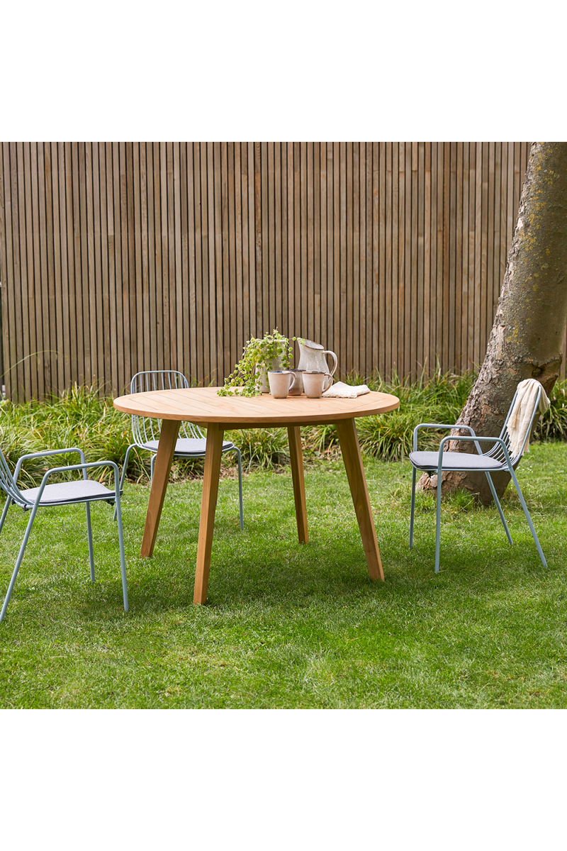 Round Slatted Teak Garden Table | Tikamoon Mila | Oroatrade.com
