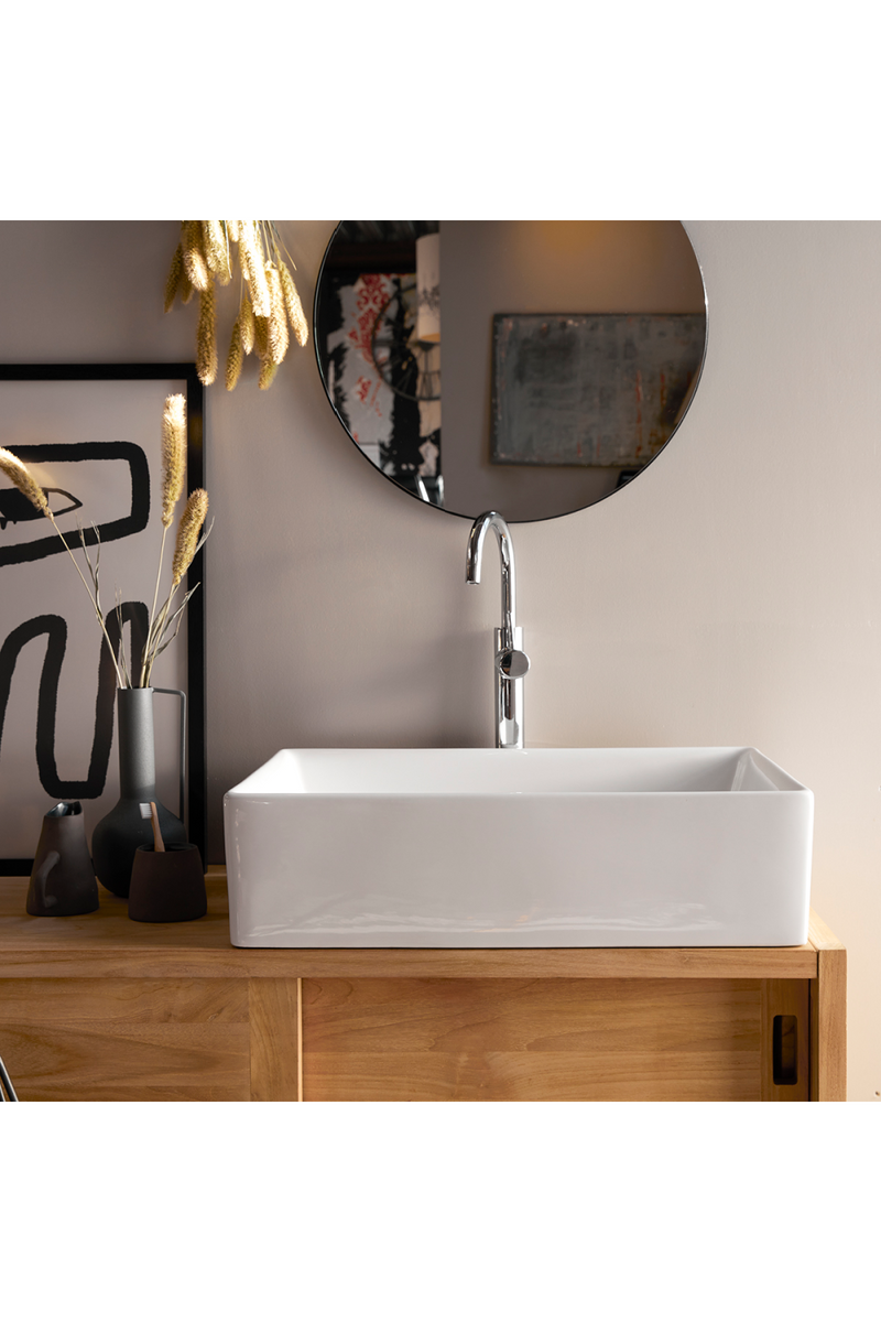 White Ceramic Sink | Tikamoon Ema | Oroatrade.com