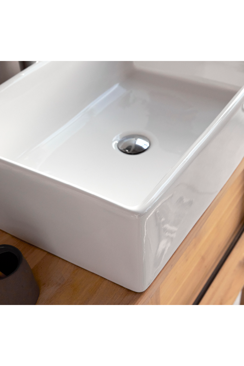 White Ceramic Sink | Tikamoon Ema | Oroatrade.com