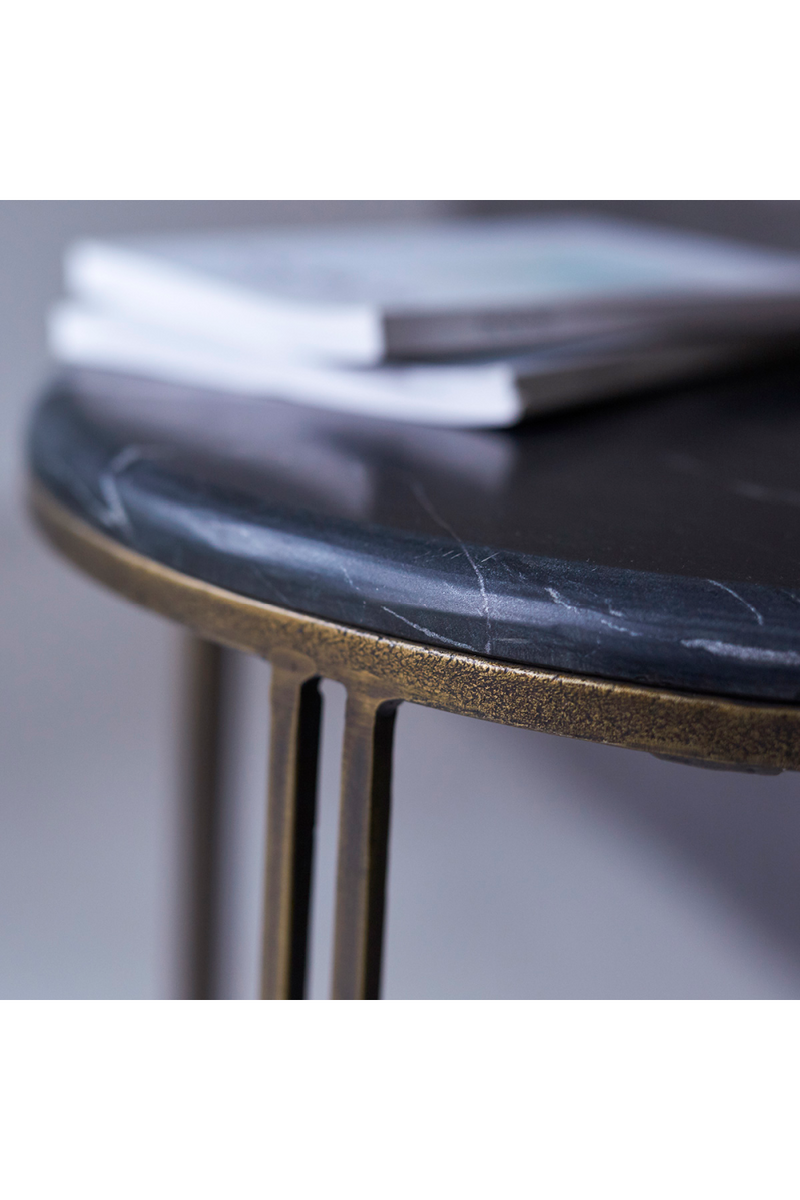 Metal and Marble Side Table | Tikamoon Simeon | OROA TRADE