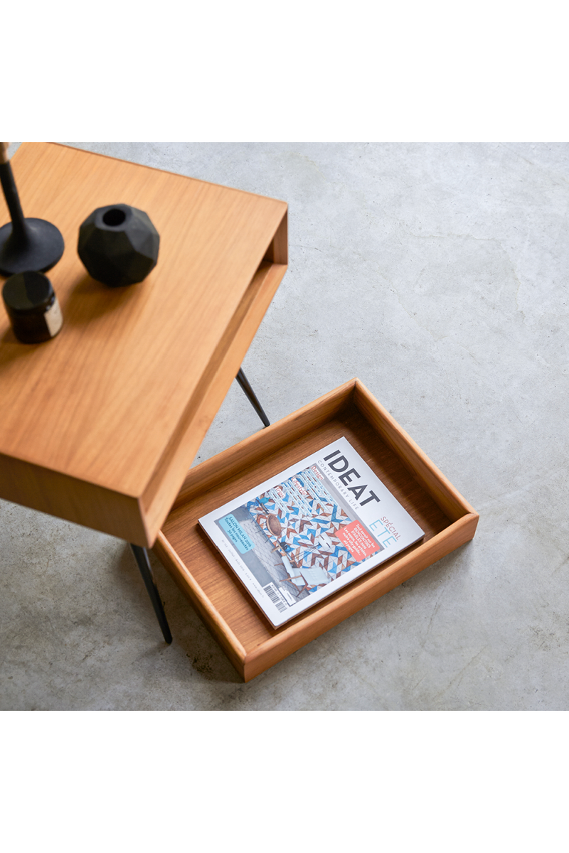 Teak Modern Bedside Table | Tikamoon Simen | Oroatrade.com