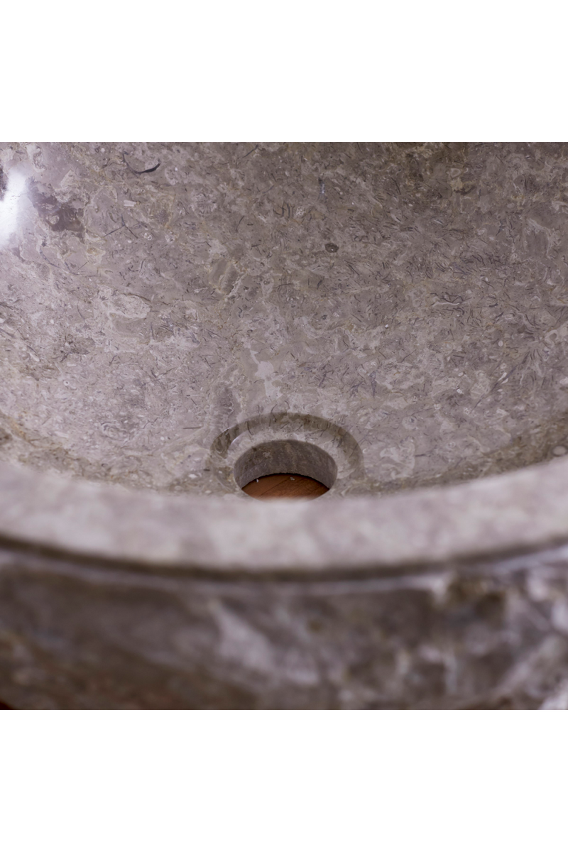 Gray Marble Bathroom Sink | Tikamoo Scrula | OROA TRADE