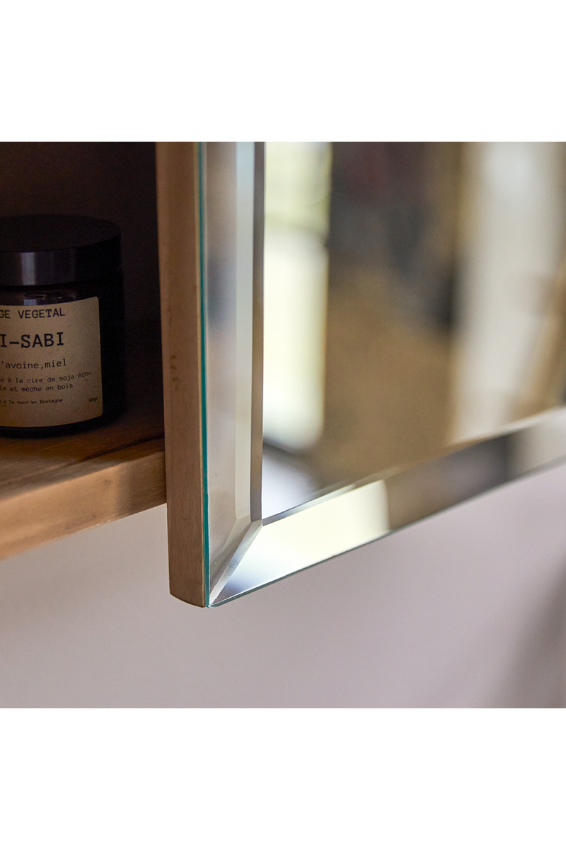 Teak Modern Mirror Cabinet | Tikamoon Typo | Oroatrade.com