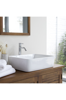 White Ceramic Bathroom Sink | Tikamoon Alexi | OROA TRADE