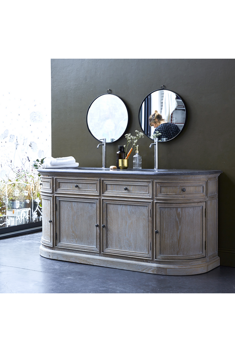 Solid Oak Classic Bathroom Cabinet | Tikamoon Louise | Oroatrade.com