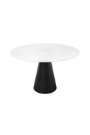 White Marble Pedestal Dining Table | Versmissen Cone | Oroatrade.com