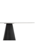 White Marble Pedestal Dining Table | Versmissen Cone | Oroatrade.com
