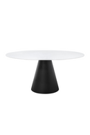 White Marble Pedestal Dining Table | Versmissen Cone | Oroatrade.com