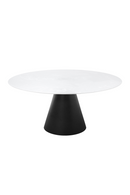 White Marble Pedestal Dining Table | Versmissen Cone | Oroatrade.com