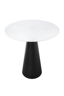 White Marble Pedestal Dining Table | Versmissen Cone | Oroatrade.com