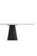 White Marble Pedestal Dining Table | Versmissen Cone | Oroatrade.com