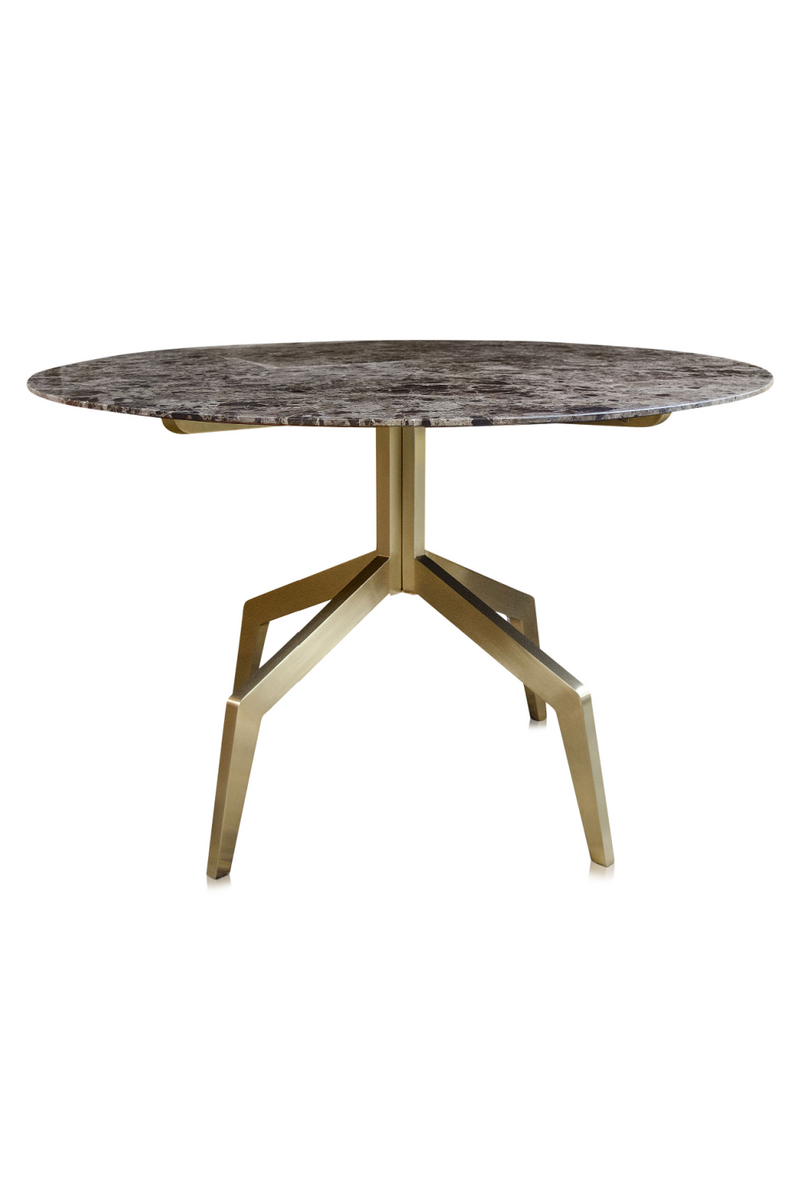 Brown Marble Round DIning Table | Versmissen Razor | Oroatrade.com