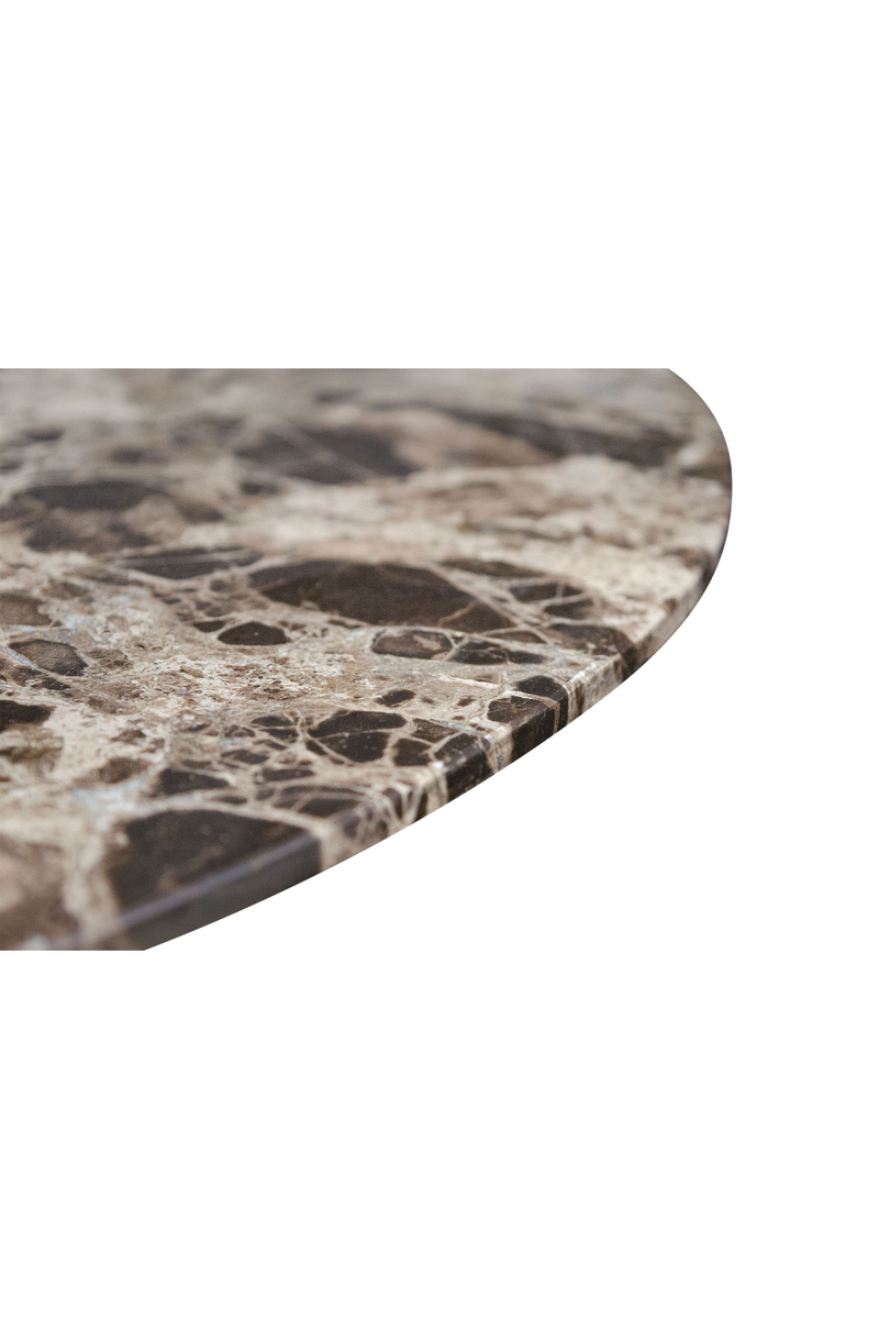 Brown Marble Round DIning Table | Versmissen Razor | Oroatrade.com