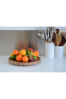 Natural Oak Round Fruit Bowl | Wireworks Geo | OROA TRADE