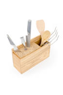 Wooden Rectangular Utensils Holder | Wireworks Block | OROA TRADE