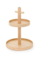 2-Tier Oak Condiment T top Stand | Wireworks Cook House | OROA TRADE