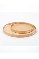 Wooden Round Tray | Wireworks Busboy | OROA TRADE