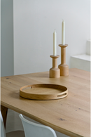 Wooden Round Tray | Wireworks Busboy | OROA TRADE