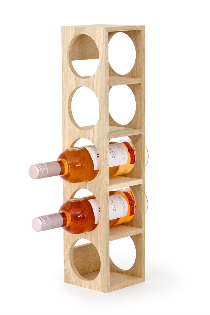 Natural Oak Wine Bottle Rack | Wireworks | OROA TRADE