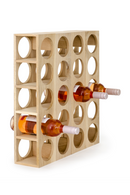 Natural Oak Wine Bottle Rack | Wireworks | OROA TRADE