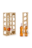Natural Oak Wine Bottle Rack | Wireworks | OROA TRADE
