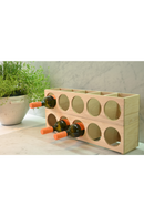 Natural Oak Wine Bottle Rack | Wireworks | OROA TRADE
