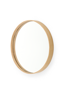 Oak Wooden Round Wall Mirror | Wireworks Glance 310 | OROA TRADE