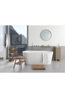 Oak Wooden Round Wall Mirror | Wireworks Glance 660 | OROA TRADE