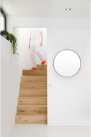 Oak Wooden Round Wall Mirror | Wireworks Glance 660 | OROA TRADE