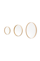 Oak Wooden Round Wall Mirror | Wireworks Glance | OROA TRADE