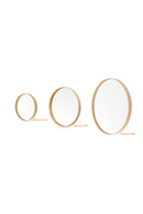 Oak Wooden Round Wall Mirror | Wireworks Glance | OROA TRADE