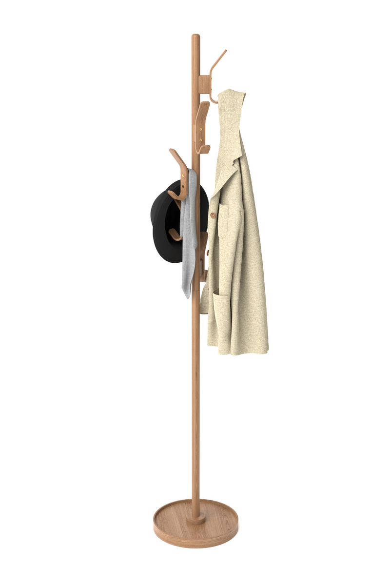 5-Hook Oak Coat Stand | Wireworks | OROA TRADE