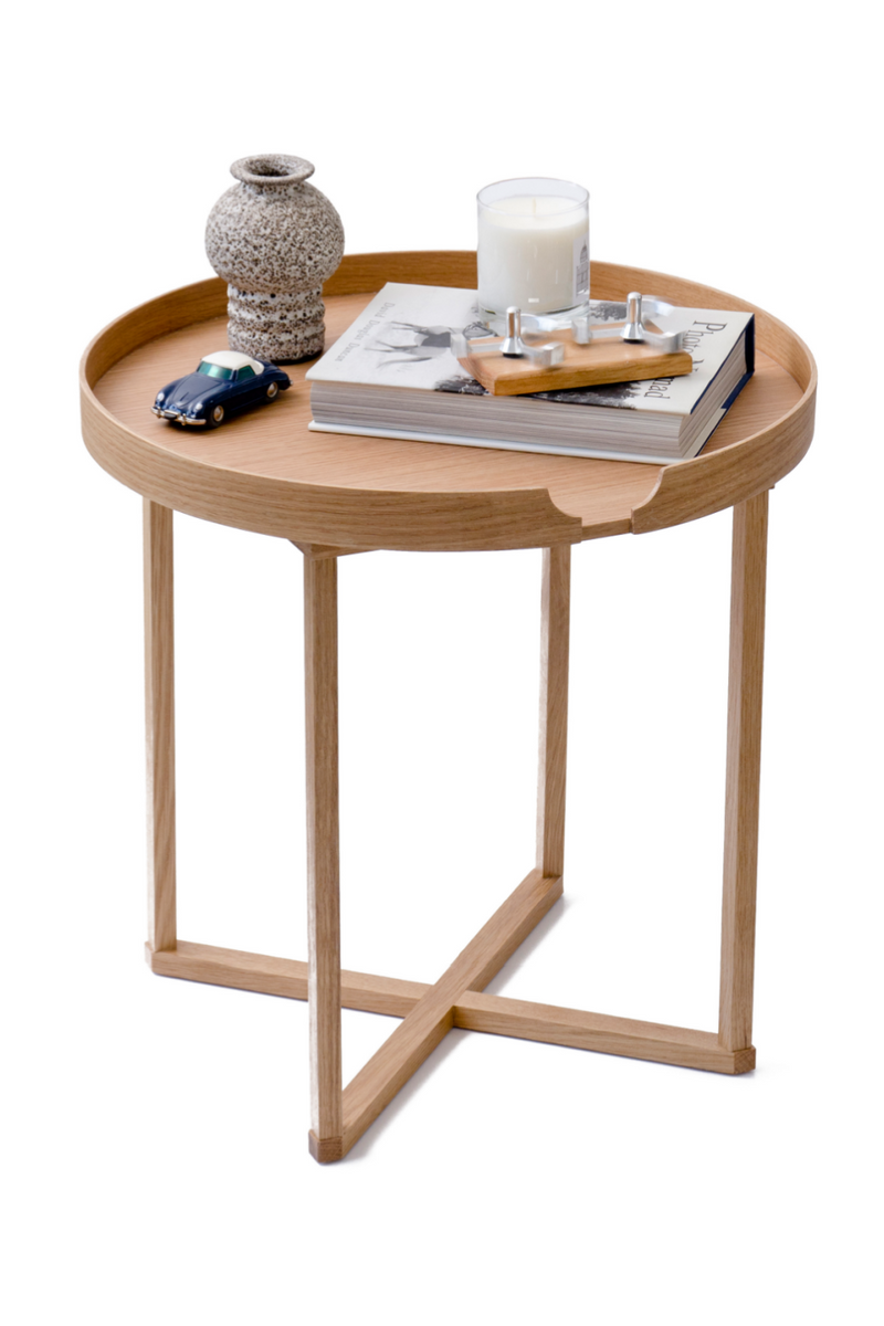 Round Removable Tray Side Table | Wireworks Damien | OROA TRADE