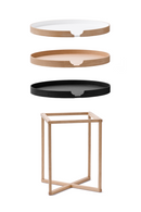 Round Removable Tray Side Table | Wireworks Damien | OROA TRADE