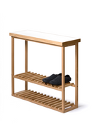 White Rectangular Console Table with Storage | Wireworks Hello | OROA TRADE