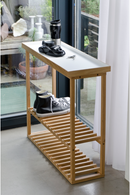 White Rectangular Console Table with Storage | Wireworks Hello | OROA TRADE