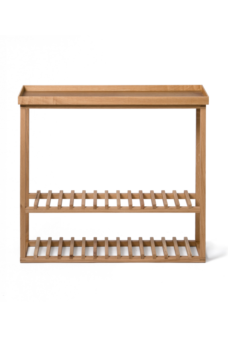 Oak Rectangular Console Table with Storage | Wireworks Hello | OROA TRADE