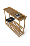 Oak Rectangular Console Table with Storage | Wireworks Hello | OROA TRADE