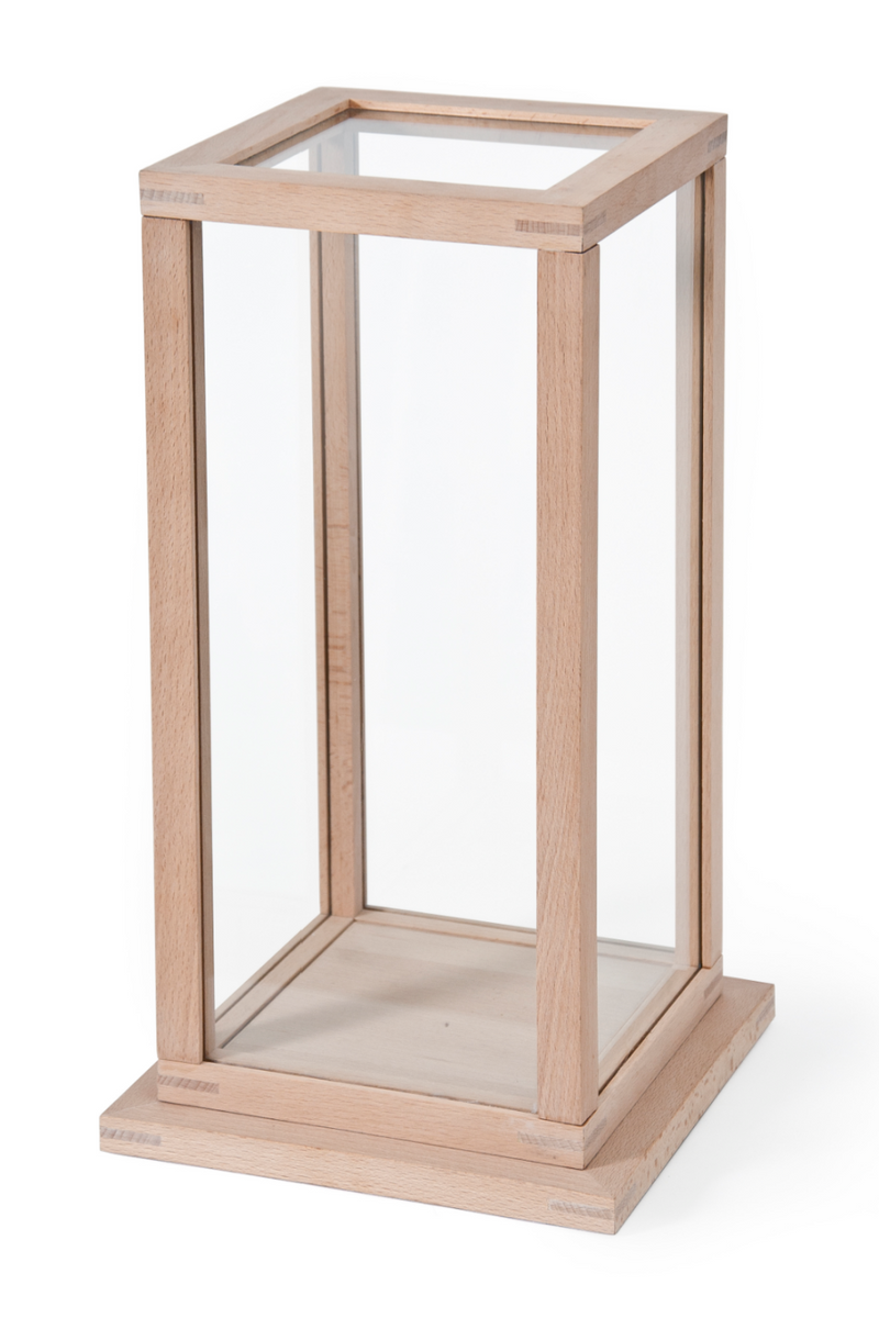 Solid Beech Wood + Glass Display Case | Wireworks Treasure Trove | OROA TRADE